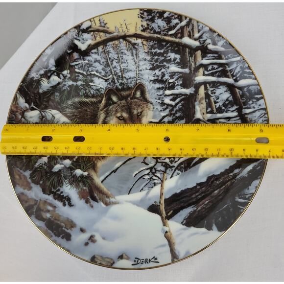 Eyes of the Wild Timber Wolf and Hare By Derk Collector Plates 1987 Lmtd USA - Picture 6 of 9